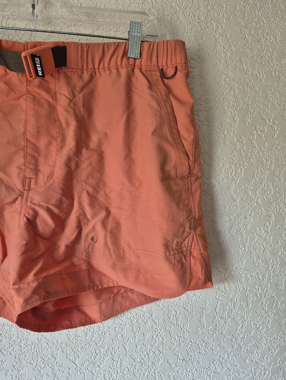 REI Co-op Belted Nylon Outdoor Hiking Swim Shorts Women’s Size L Orange - Picture 3 of 8